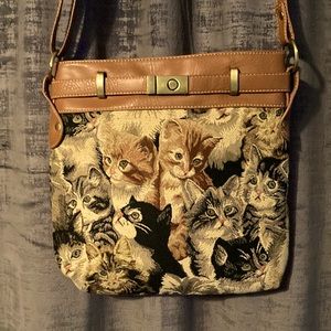 Adorable Cat Collage Crossbody Purse